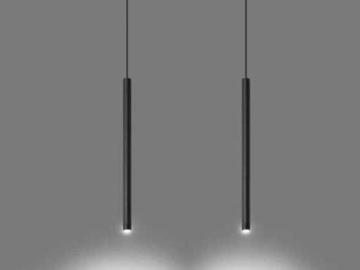 12 x Solo Tube Slim Design Pendellampe schwarz